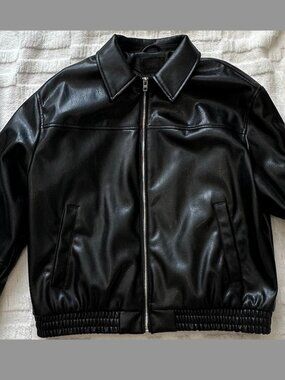 Zara Faux Leather Jacket – Black | Size M